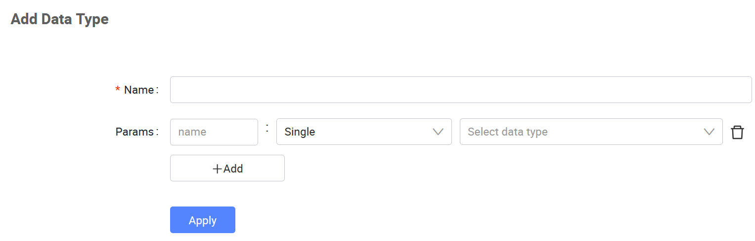 Add Data Type window