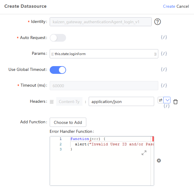 Add the error handler function