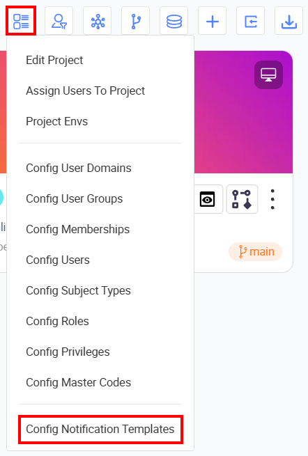 Config Notification Templates window