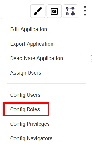 Select Config Roles from the menu