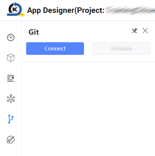 Connect to Git in the App Designer