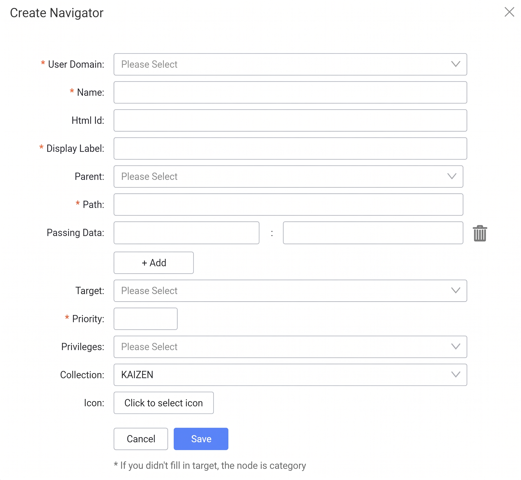 Create Navigator window