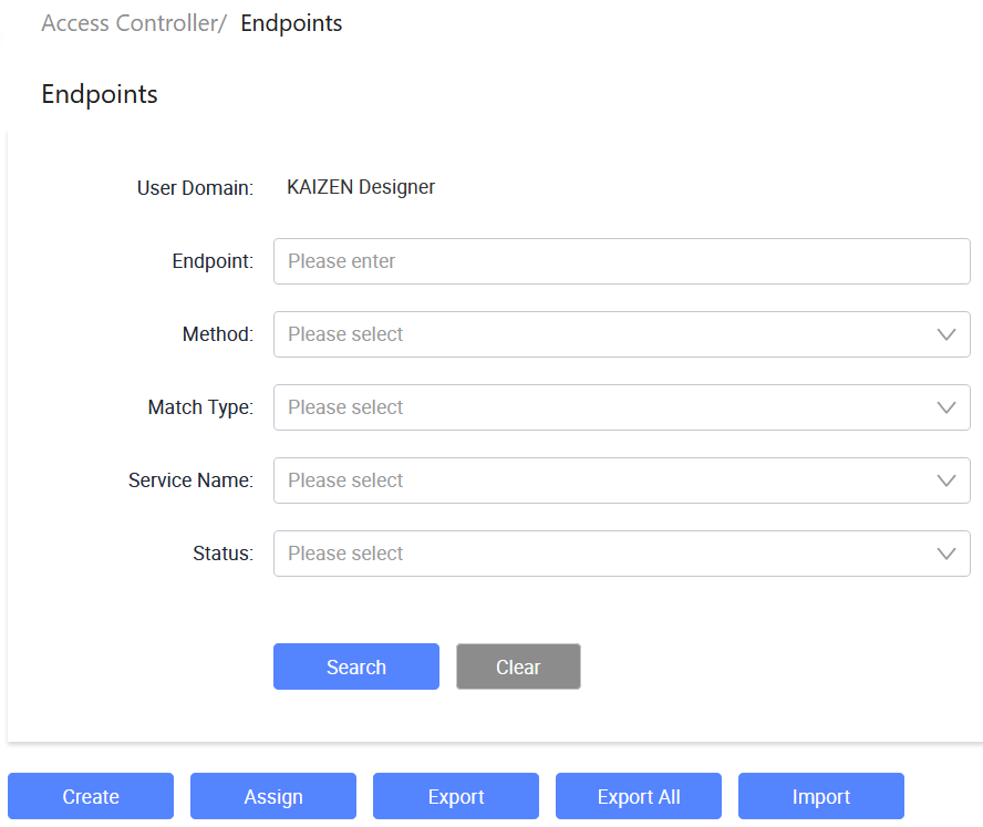 Access Controller/ Endpoints