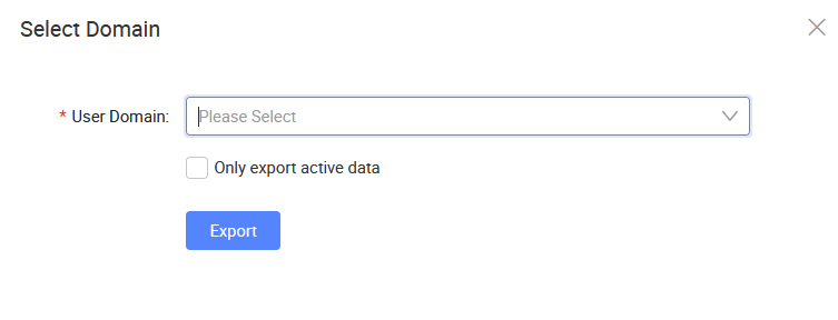 Select Domain window