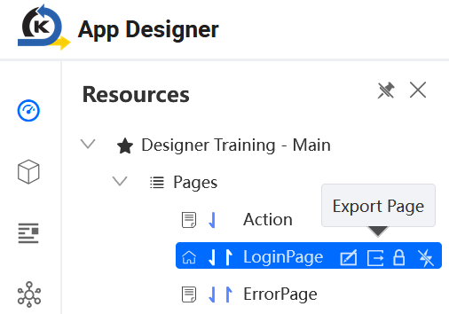 Export a page