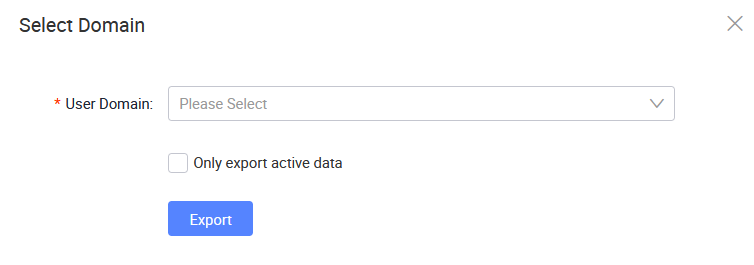 Select Domain window