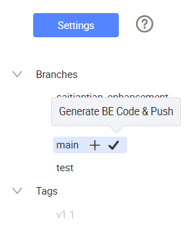 Generate BE Code & Push from service