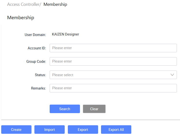 Access Controller/ Membership