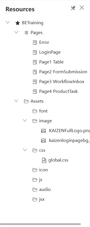 Page assets