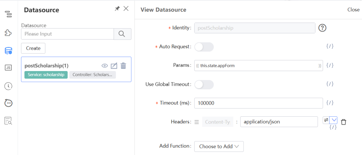 postScholarship datasource