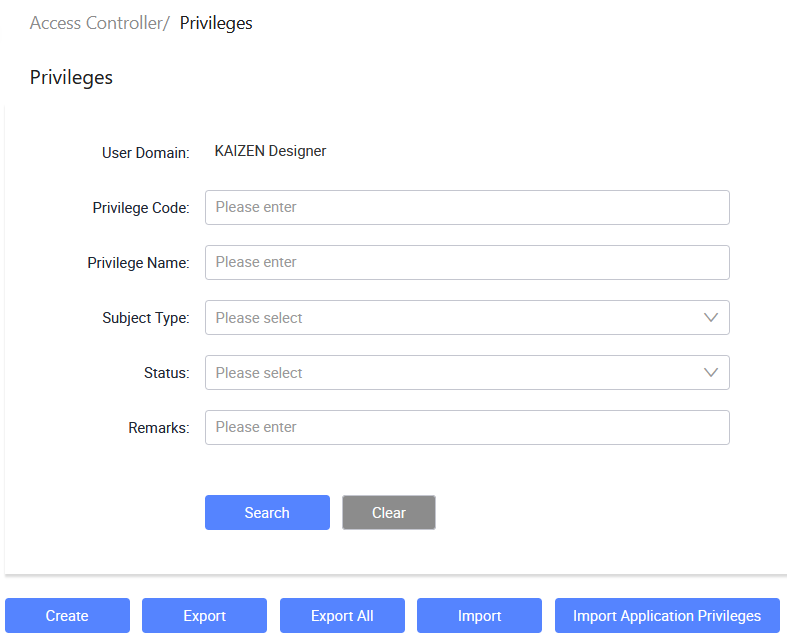 Access Controller/ Privileges