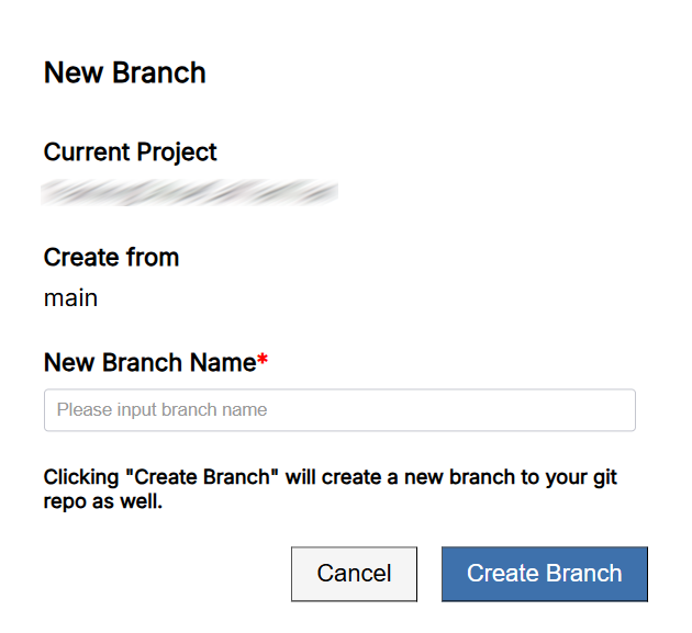 New Branch dialog in Workflow Designer