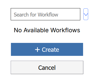 Workflow Designer popup, Create button