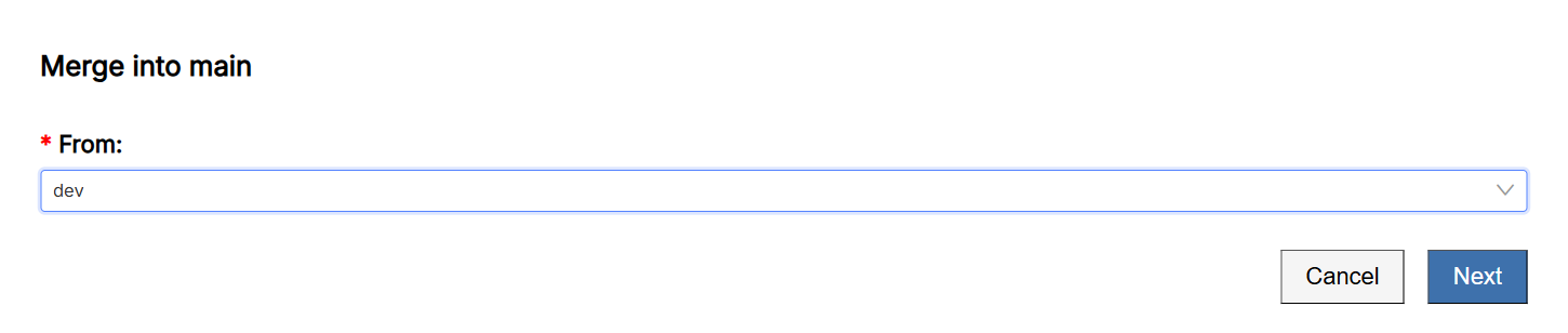 Merge into a destination branch in Workflow Designer